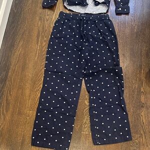 Navy Polka Dot Pajama Set